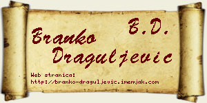 Branko Draguljević vizit kartica